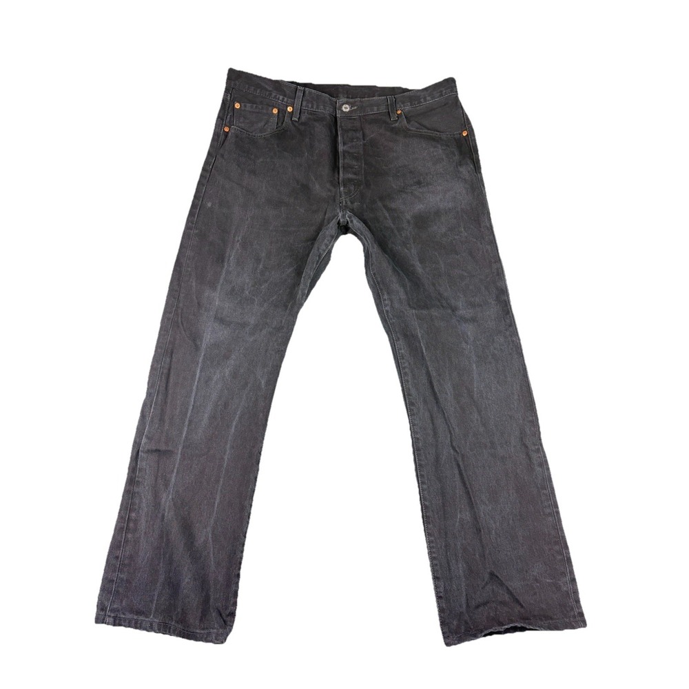 Levi's 501 Button Fly Black Denim Jeans Original Fit Men's Size 40x38